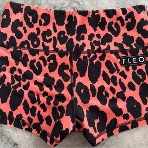 Fleo High Rise Original Shorts | Coral Leopard
